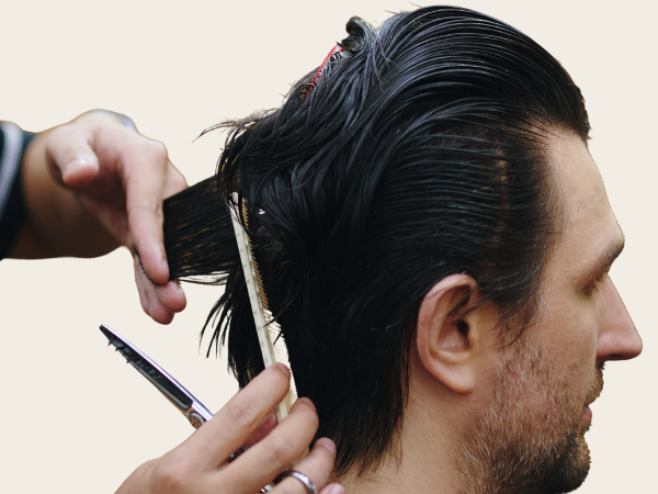 Hair system fitting cut and styling